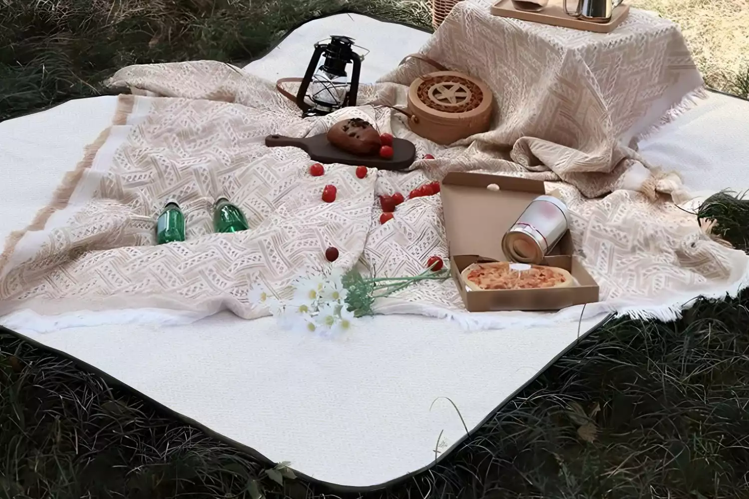 picnic blanket with handle